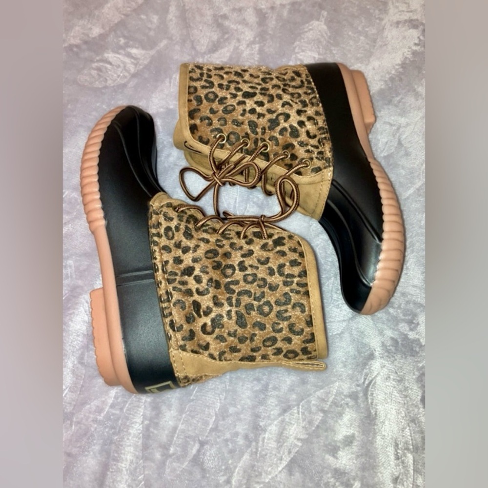 MarleyLilly Leopard Duck Boots